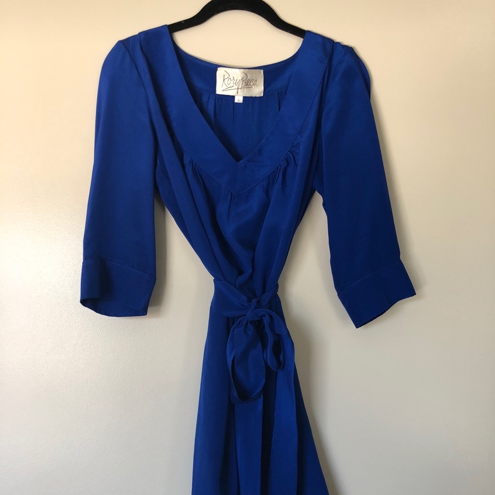 Rory Beca mini dress with tie. 100% silk